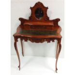 Vict Cabriole Leg Mahogany Ladies Desk