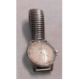 A 1970's steel cased Omega Seamaster gentleman's wristwatch - replacement crown and strap - no