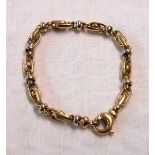 A 9ct. gold fancy link bracelet