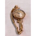 A 9ct. rose gold cased Rotary Super Sports wristwatch - London 1917, on replacement gold plated