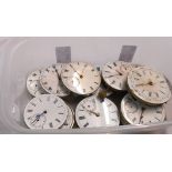 Twelve assorted lever pocket watch movements all with dials - various condition