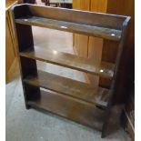 A 30 1/4" 20th Century stained oak four shelf open bookcase
