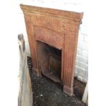 A 2' wide Victorian cast iron fireplace
