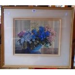 H.F. Richardson: a framed and white slip mounted watercolour still life, entitled "A Large Bowl of