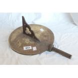 An early 20th Century handmade brass sundial - with text verso and dated 1913