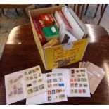 A collection of 20th Century GB and world stamps, mint and used, contained within boxes, tins, album