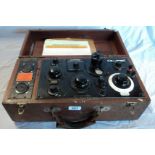 A 1950's Cambridge portable potentiometer L-372391 (Workshop Pattern), in original wood case, with