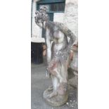 A 5' 4" pre cast life size Neoclassical style garden statue of Venus 'The Bather', after