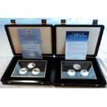 A cased Westminster Collection Douglas Bader Centenary limited edition silver coin set of three