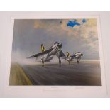 †Gerald Coulson: a mounted signed limited edition coloured print, entitled "Thunder and Lightnings",