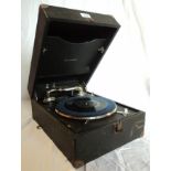 A wind up Linguaphone gramophone - a/f