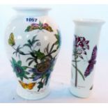 Two items of Portmeirion Botanic Garden pattern ware, a 'Passion Flower' baluster vase - sold with a