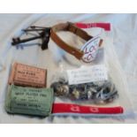 A quantity of assorted British Rail and BR(W) items including tea cloths, arm band, two pins, keys