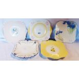 Five Shelley cake plates - various designs