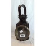 A London, Midland and Scottish (LMS) 4298 three aspect railwayman's hand lantern