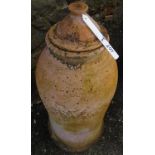 A 24" Victorian terracotta rhubarb forcer with lid