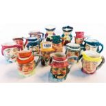 Fourteen Widecombe Fair character jugs - various makers