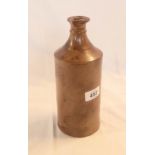 A 9 1/2" Great Western Railway stoneware ink bottle, remains of Brixham label to base