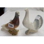 A Beswick pigeon 1383 - sold with a Miquel Requena fantail dove
