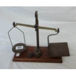 A set of early 20th Century GPO Class B scales and weights