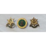 Two enamelled Burma Star Association badges and a Friend of the Burma Star Association badge