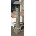 A 4' precast faceted slender pedestal