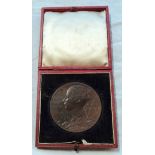 A cased bronze Queen Victoria Diamond Jubilee 1837-1897 medallion