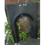 A Victorian cast iron fire insert