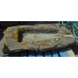 A large stone garden trough - 4' 2" long