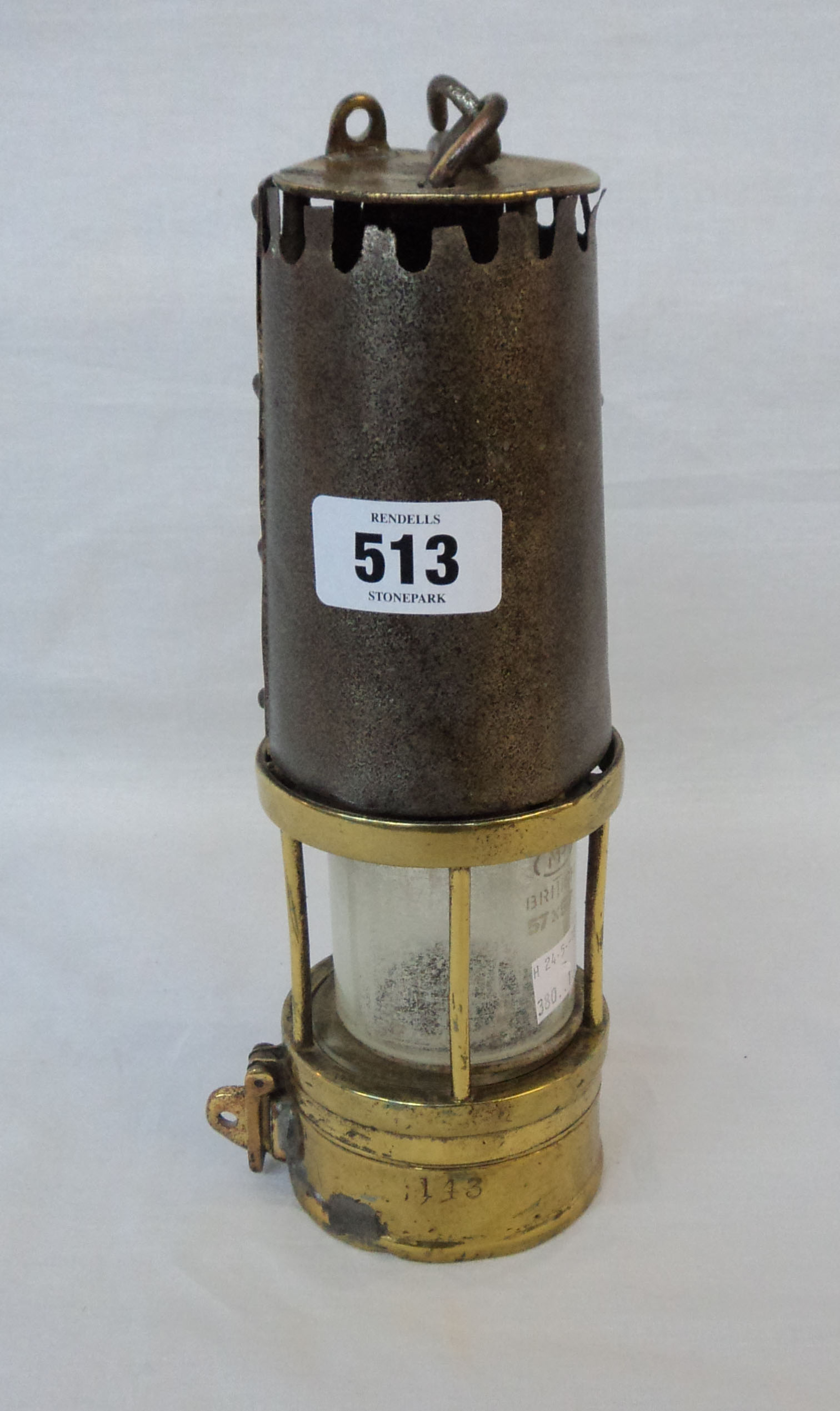An early 20th Century Richard Johnson, Clapham & Morris miner's lamp