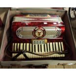 A cased Fontanella piano accordion