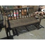 A 4' slatted garden bench