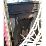 A 12" cast iron fire place - missing shelf - to match Lot 32