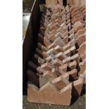 Thirty terracotta crown top edging tiles