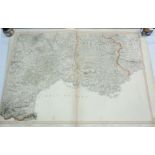 A late 18th Century hand coloured map of the South Eastern part of France, published by W. Faden