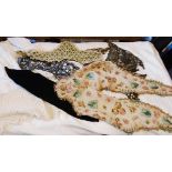 A quantity of decorative dress collars including embroidered, beaded and velvet examples - sold with