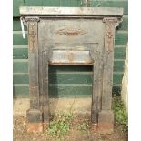 A 31 1/2" early 20th Century cast iron fire surround