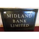 An early 20th Century Midland Bank Limited bronze external wall plaque - purportedly from the