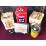 A vintage Brown & Polson cornflour tin, etc.