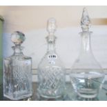 An Edinburgh crystal spirit decanter - sold with two further decanters