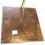 A modern bronze sundial