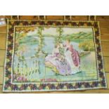 A small Belgian tapestry wall hanging