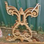 A pair of cast iron table standard ends