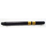 An Onoto patented self-filling pen with marked 18ct. bands - no nib