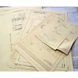 A collection of thirty two mid 19th Century Patent Office prints on laid paper by Eyre &