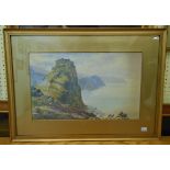 Clifford George Blampied: a pair of gilt framed and slipped watercolours depicting views of the