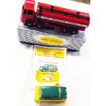 Two boxed Atlas Dinky toys, Leyland Octopus Esso tanker and Morris Mini Traveller