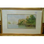 C. N. Rowe: a gilt framed watercolour, depicting a view of Dartmouth Castle, South Devon and the