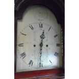 A 19th Century mahogany longcase clock, the 12" silvered arched dial marked for P. Vigne, Bath (