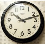 A vintage Smiths Sectric painted metal cased wall clock - 23" total diameter